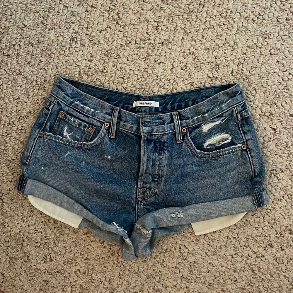 Girlfriend denim shorts